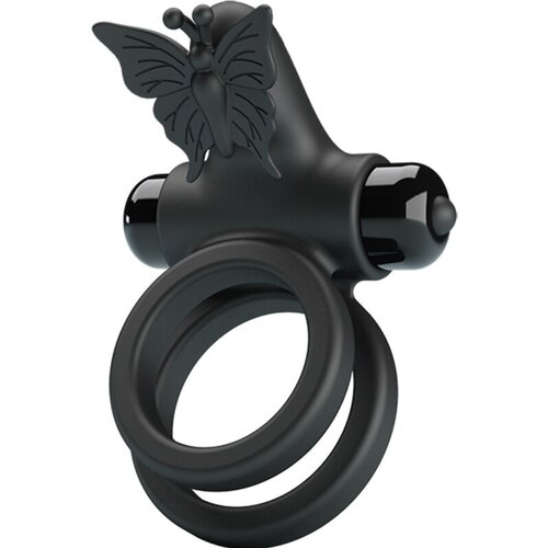 Pretty Love Double Ring Vibrator with Black Stimulator Black Cijene