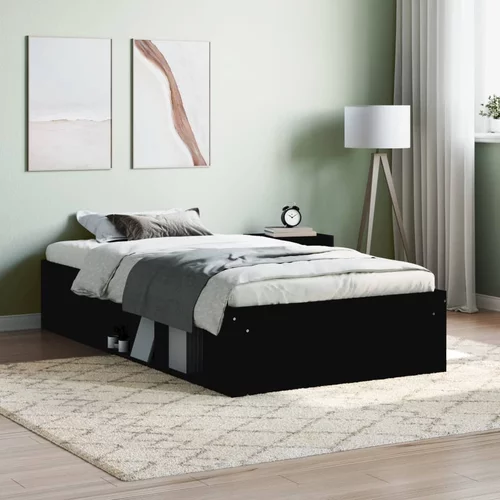  kreveta crni 90 x 200 cm