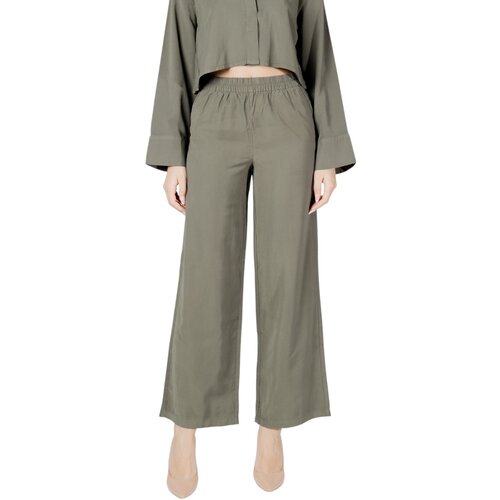 Only Lahkotne hlače & Harem hlače ONLARIS LIFE HW PULL-UP PANT CC WVN 15337956 Zelena Cene