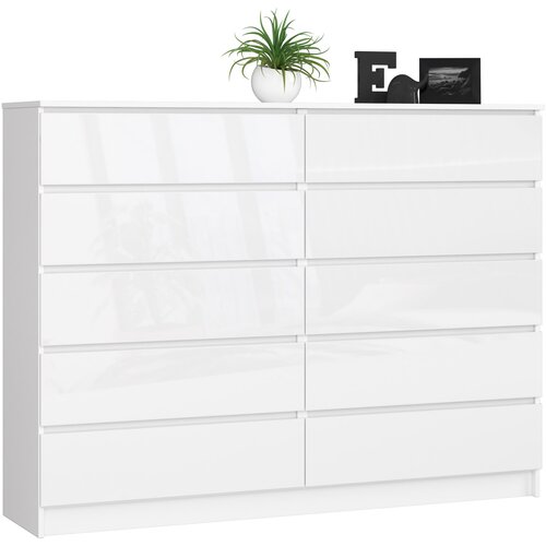 AKORD KOMODA K160 10SZ CLP BELO SJAJ, (21702923) Cene