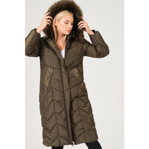 Dewberry Z6751 LADY COAT-KHAKI Slike