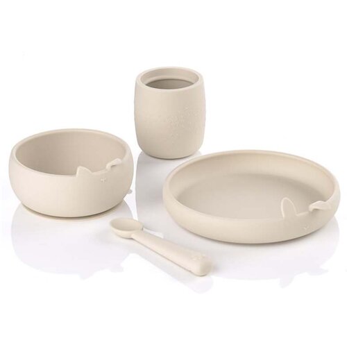 Jane Silikonski set za hranjenje, 4-delni, Sand Cene