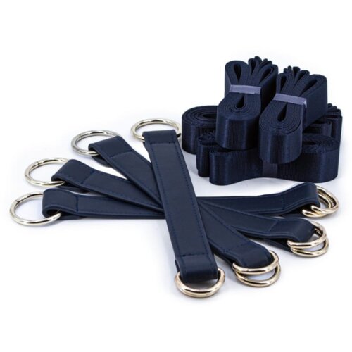 New Sensations Novelties Komplet Bondage Couture Bed Restraints Blue Slike
