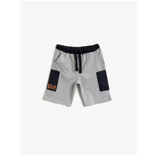 Koton Boys Gray Pocket Detailed Shorts Cotton