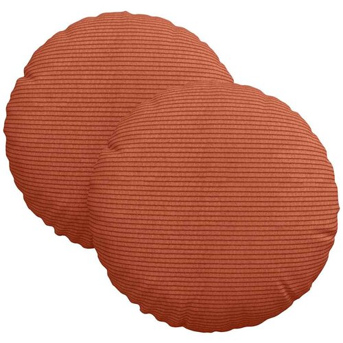 vidaXL Sedežne blazine 2 pcs Rdeče oranžna &Oslash; 30 cm Žametna tkanina, (5000111597) Cene