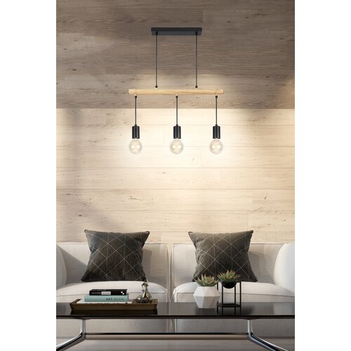 Candellux luster/visilica-izzy viseća lampa 3X60W E27 crna Slike