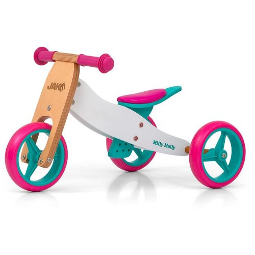 Milly Mally Dječji bicikl bez pedala 2u1 Jake Classic rozi Slike