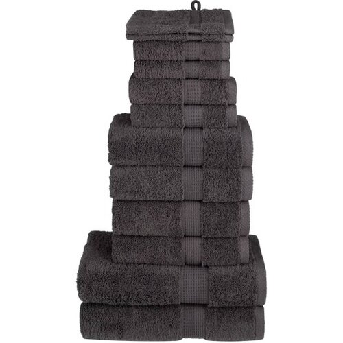 vidaXL 12-dijelni vrhunski set ručnika SOLUND antracit 600 gsm Cijene