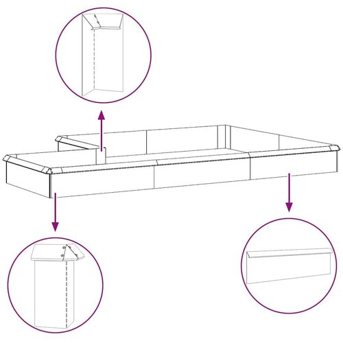 VidaXL Ograda protiv puževa Srebrno 13,5 x 13,5 x 25 cm Slike