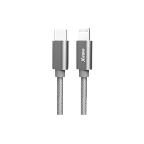 X Wave kabl Type C na Lightning Iphone 3A ALU 2m pleteni Tamno Sivi Cene