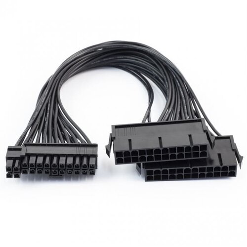  Napojni kabel (30cm, 24-pin muški na 2 x 24-pin ženski, crni) Cene