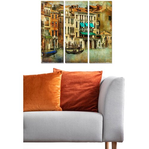 Wallity MDF1316496 multicolor decorative mdf painting (3 pieces) Slike