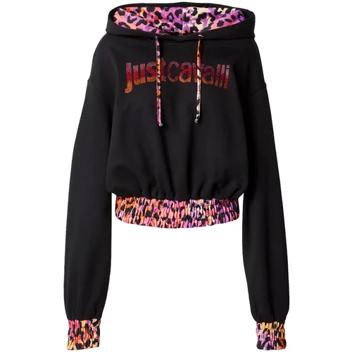 Just Cavalli Sweater majica '76PW309' svijetložuta / ljubičasta / roza / crna