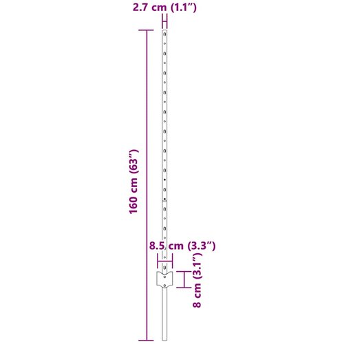  Ugrađeni stup za ogradu 5 pcs Zelena 160 cm Slike