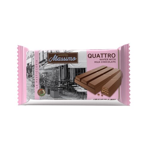 Massimo čokoladni vafel quatro 36g Cene