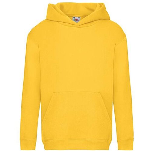 Fruit Of The Loom Ż&amp;oacute;łta bluza dziecięca Hooded Sweat Slike