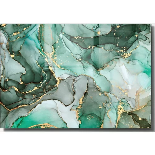 Wallity Steklena slika 100x70 cm Turquoise – Wallity