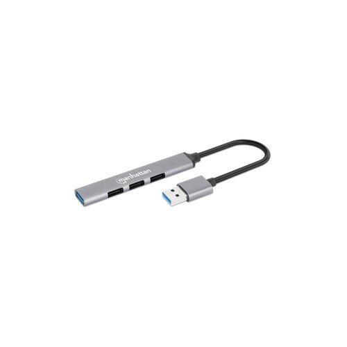 Manhattan USB HUB 4port 168427 3.0/3xUSB 2.0 480Mbps/1xUSB 3.0 5Gbps/sivi Cene