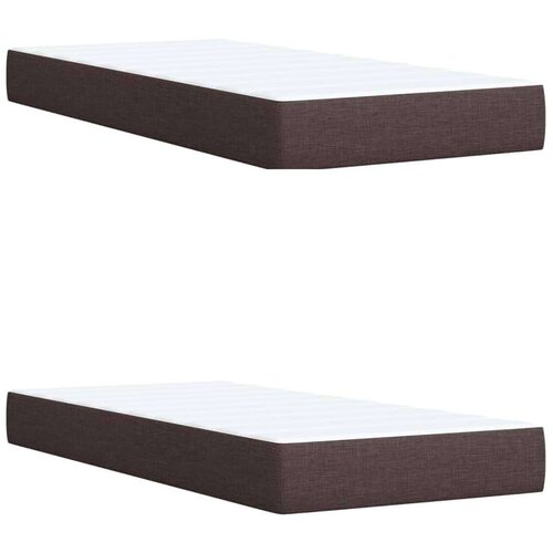 vidaXL Krevet s oprugama i madracem tamnosmeđi 200x200 cm od tkanine Cijene