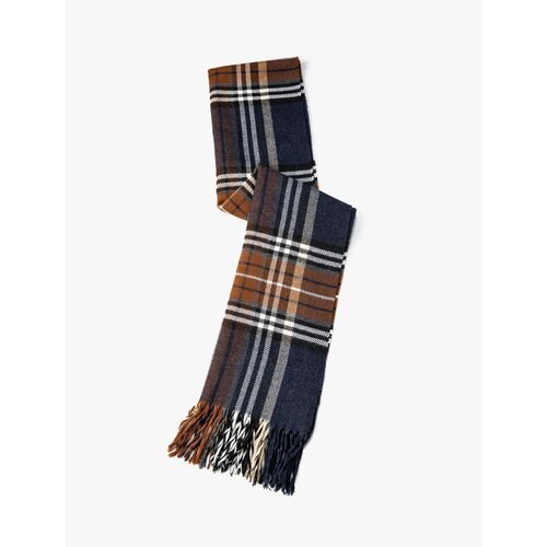 Koton Plaid Scarf with Tassel Detail, Soft Texture. Slike