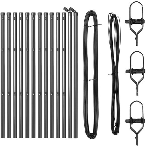  Stupovi Ograde 13 kom Sivi Ø32 mm 80 cm Galvanizirani Čelik Cijene