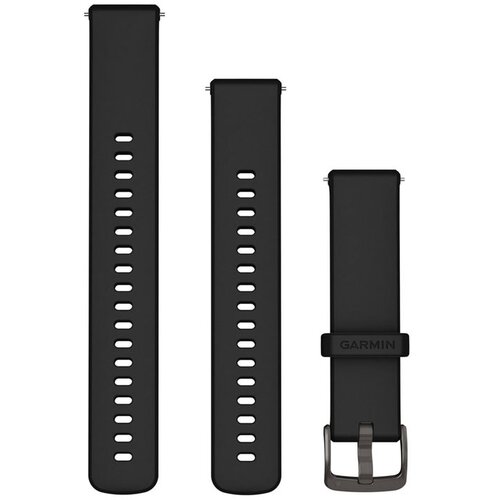 Garmin remen za sat s brzim skidanjem 18 mm, crni silikon, metalni dijelovi boje &scaron;kriljevca Cijene