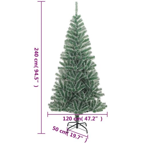 Umjetno božićno drvce sa snijegom zeleno 240 cm Slike