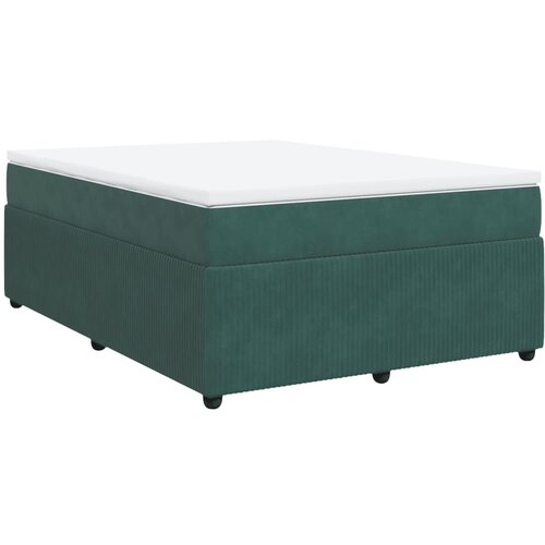Maison Chic Box spring postelja - Vzmetna postelja z vzmetnico temno zelen 140x190 cm žamet SL17648, (21892259) Cene