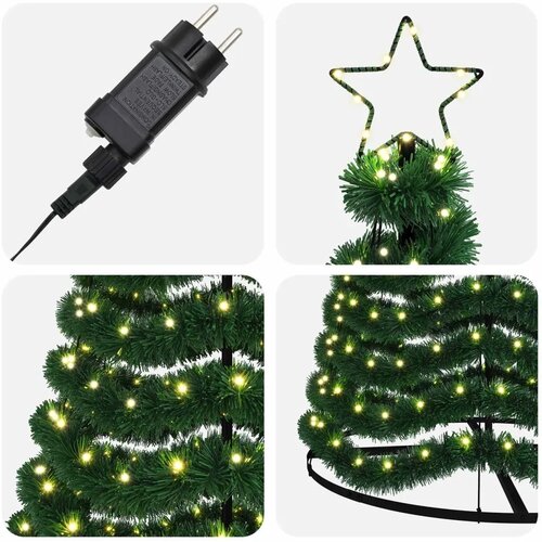  LED božićno drvce od folije s postoljem EKENAS 250 cm - Topla bijela 250 cm Slike