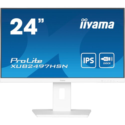 Iiyama 60.5cm (23.8&amp;ldquo;) XUB2497HSN-W2 16:9 HDMI+DP+USB-C Lift Slike