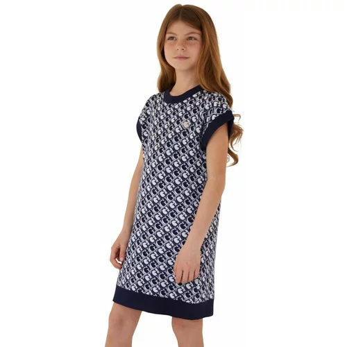 Guess Dječja haljina boja: tamno plava, mini, ravna