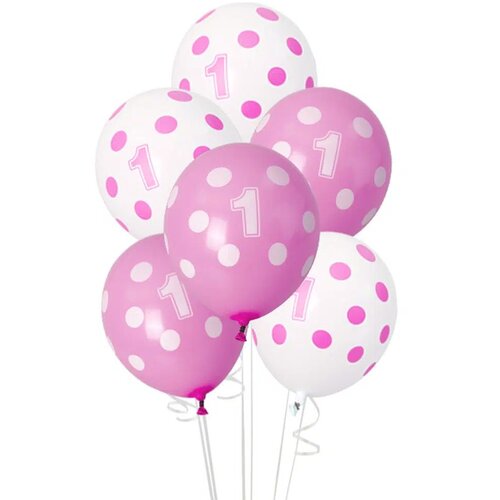 Festa festo, baloni, prvi rođendan, devojčica, 8K 710690 Slike