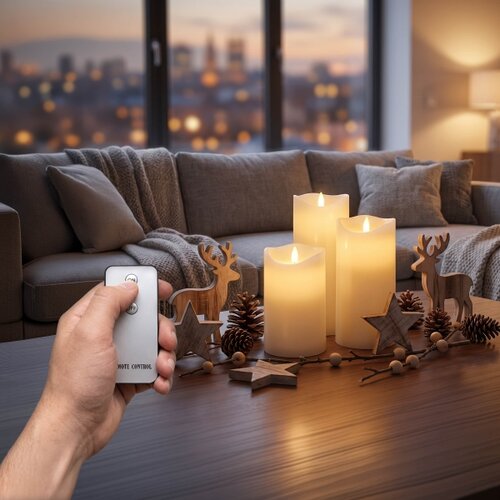 Brilagi SET 3x LED sveća LED/3xAAA krem boje + daljinski upravljač Slike