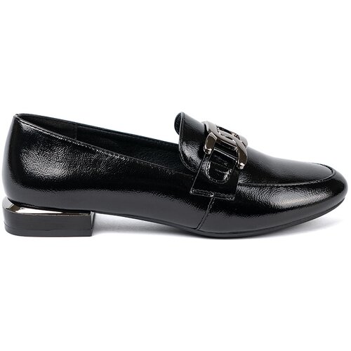 Sergio Leone Lacquered loafers with a decorative buckle by Slike