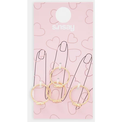Sinsay - Komplet 4 prstanov - Zlata