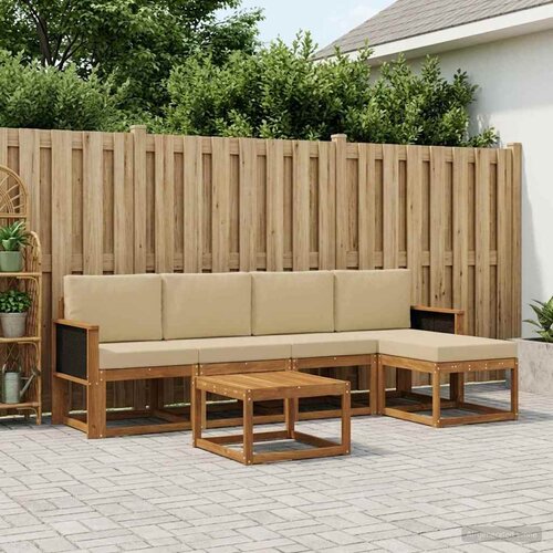  Set vanjskih sofa 6 pcs Prirodna i bež Poliester Cene