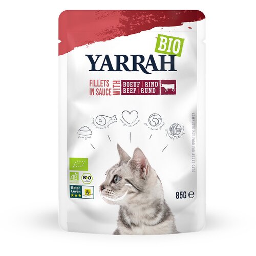 Yarrah Bio Filets v omaki 14 x 85 g - Z bio-govedino Slike