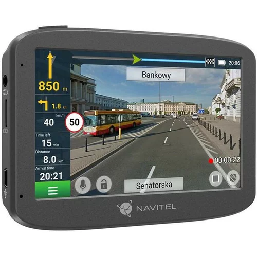 Navitel avto kamera in navigacija RE 5 Dual, 2v1, Full HD 1080p, GPS, Night Vision, G-senzor, siva