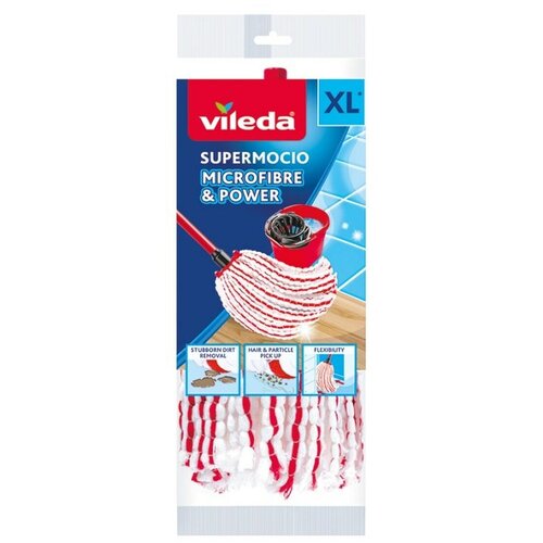 Vileda Mop polnilo mikrovlakna in moč rdeče/belo, (5000511296) Cene