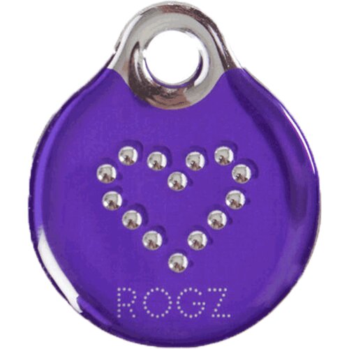 Rogz ID privezak za pse Purple Chrome Cene