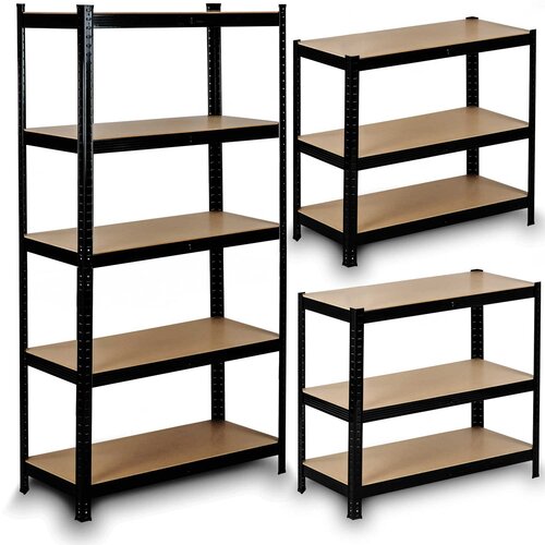 Janshop Kovinski skladiščni stojalo 180 x 90 x 40 cm Humberg HR-813 Črna, (21105553) Cene