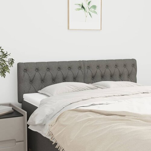 vidaXL Posteljno vzglavje 2 kosa temno sivo 72x7x78/88 cm blago Cene