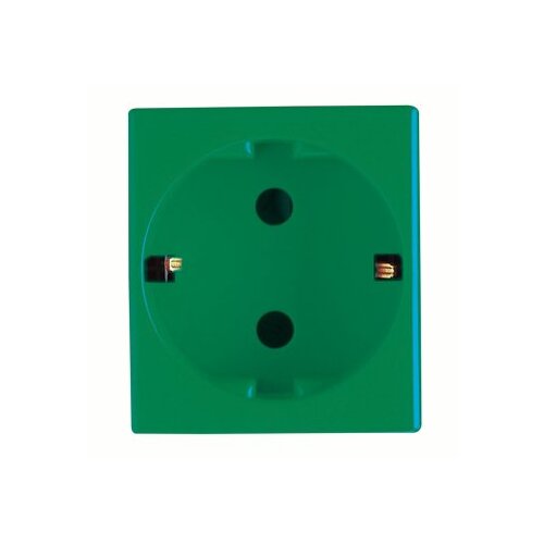 GEWISS GW20283 nemački standard utičnica 250V AC - za namenske linije - 2P + E 16A - 2 MODULA - zelena- sistem Slike