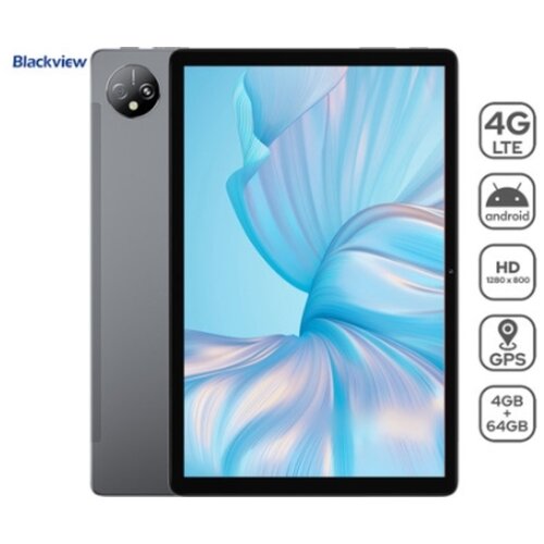 Blackview Tablet 10.1 Tab 80 4G LTE Dual sim 800x1280 HD4GB64GB13MP-8MPAndroid 13Gray Cene