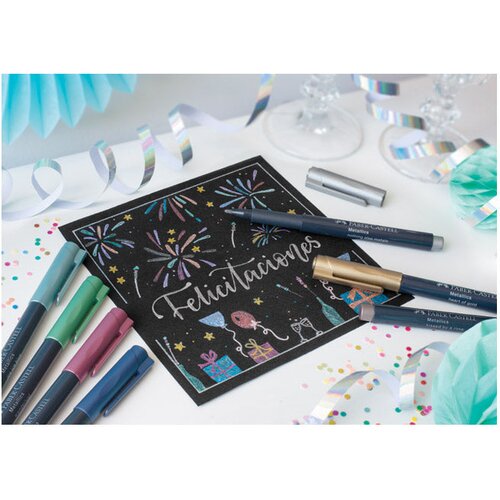 PERMANENTNI 1-2MM METALLIC FABER CASTELL 160753 METALIK TEMNO MODRI Slike