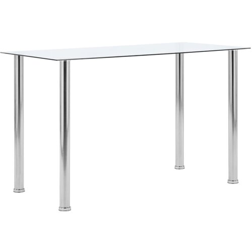 vidaXL Blagovaonski stol prozirni 120 x 60 x 75 cm od kaljenog stakla Cijene