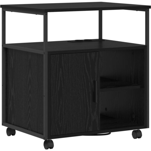 VidaXL Uredski ormar Crni hrast 60 x 46 x 67 cm Konstruirano drvo Slike