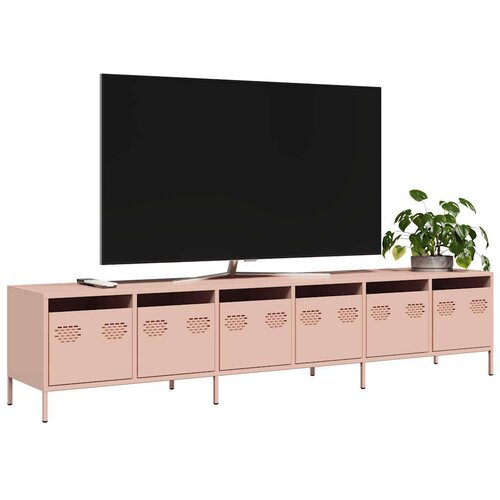 vidaXL TV ormarić ružičasti 202x39x43,5 cm hladno valjani čelik Cijene