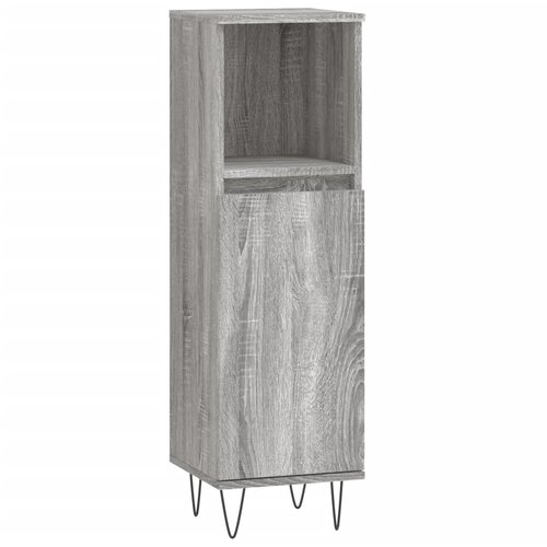 Maison Chic Kopalniška omarica - Kopalniški kabinet siva sonoma 30x30x100 cm inženirski les, (21794615) Cene