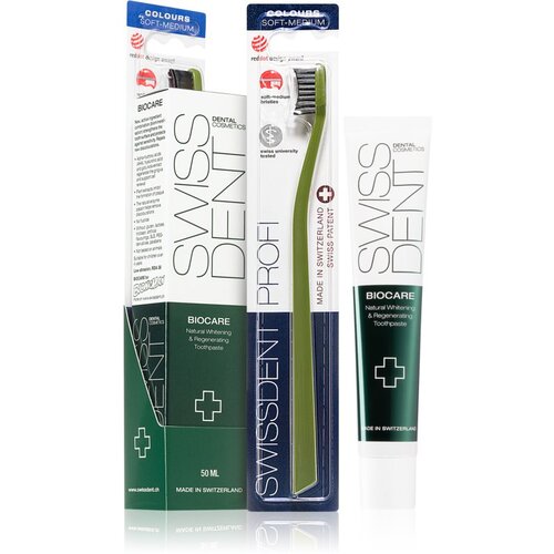 Swissdent biocare teeth & gums darilni set zobna pasta biocare 50 ml + zobna ščetka profi extra soft 1 ks Cene